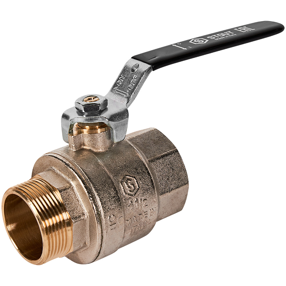 Кран шаровой полнопроходной, ВР/НР, ручка рычаг 1 1/2