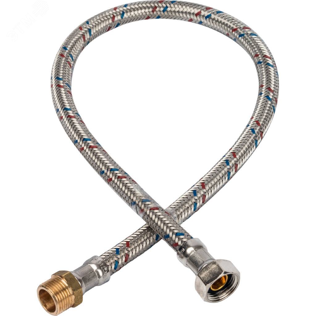 Изображение товара Гибкая подводка для воды 3/8' ВН длина 60 см