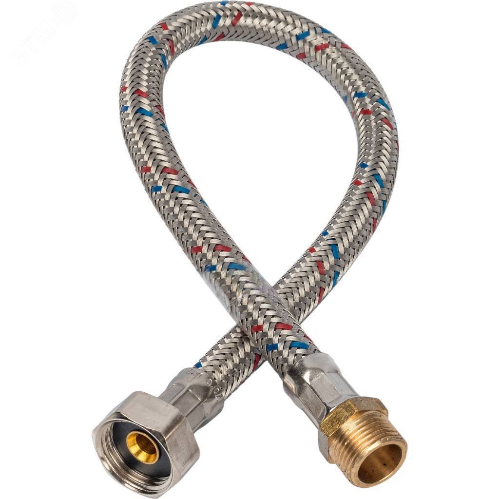 Изображение товара Гибкая подводка для воды НР 3/8' х ВР 1/2' длина 40 см
