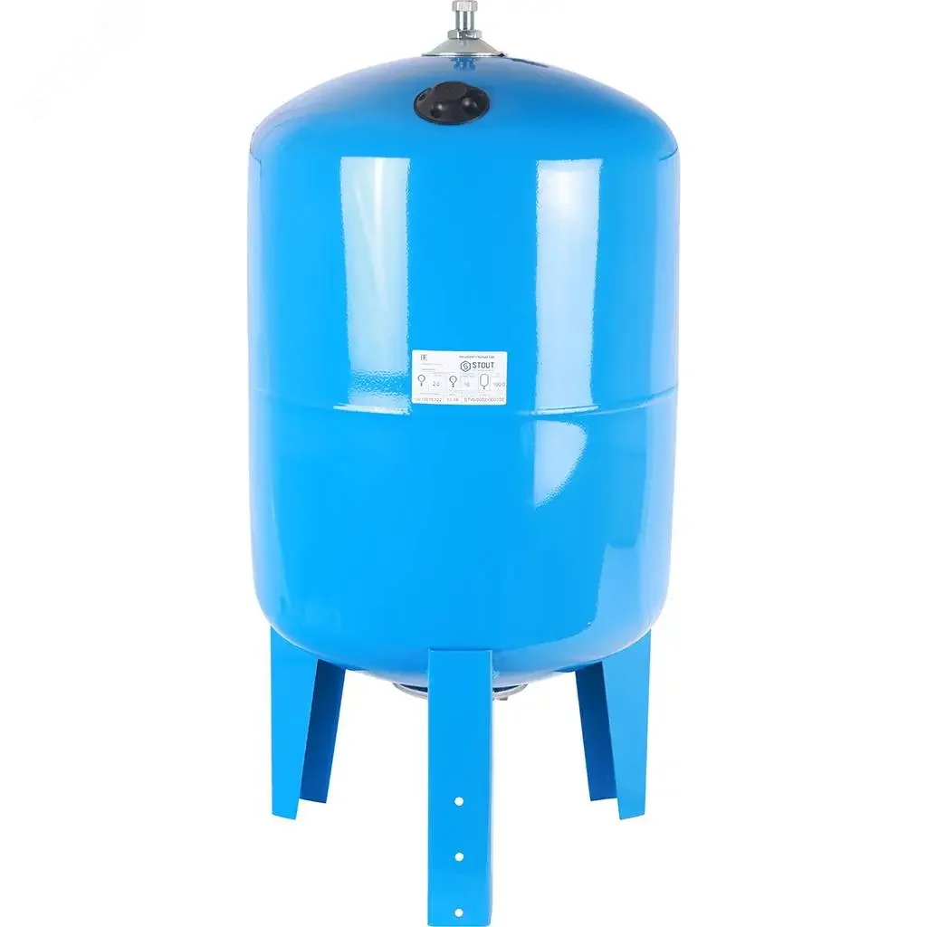 Гидроаккумулятор 100 л. вертикальный (цвет синий) STW-0002-000100 STOUT - превью 2