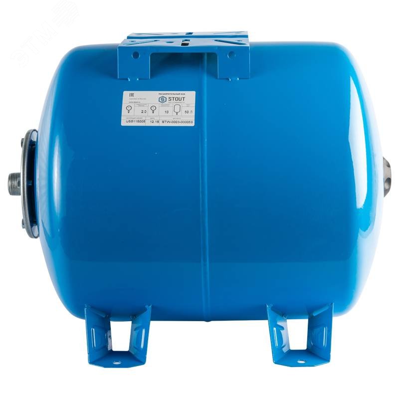 Гидроаккумулятор 100 л. горизонтальный (цвет синий) STW-0003-000100 STOUT - превью 8