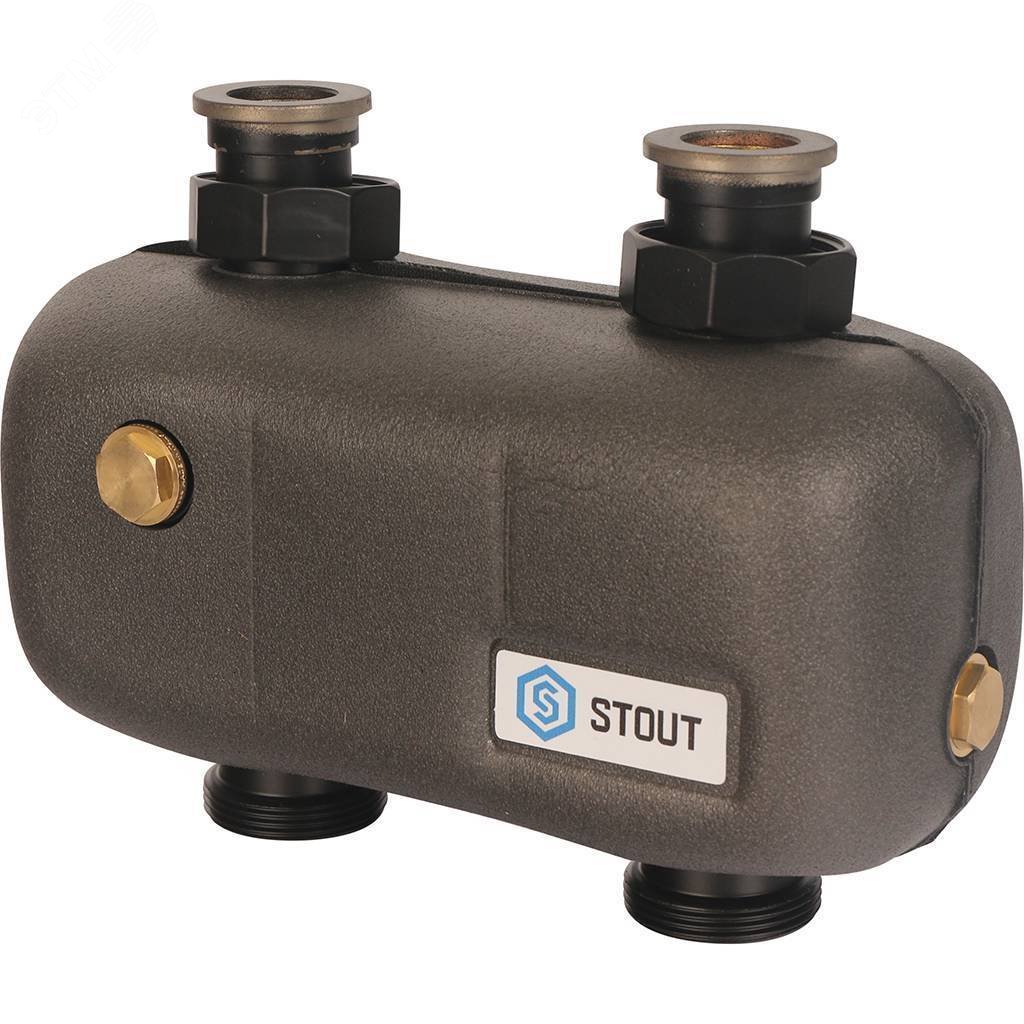 Изображение товара Гидравлическая стрелка 3 м3/час для систем теплоснабжения из стали и латуни