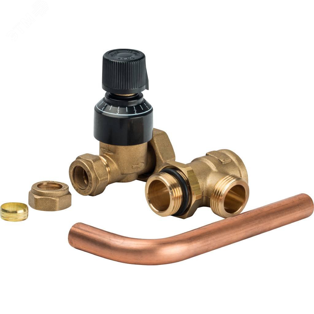 Изображение товара Байпас для насосной группы G3/4 с термостатическим клапаном Италия