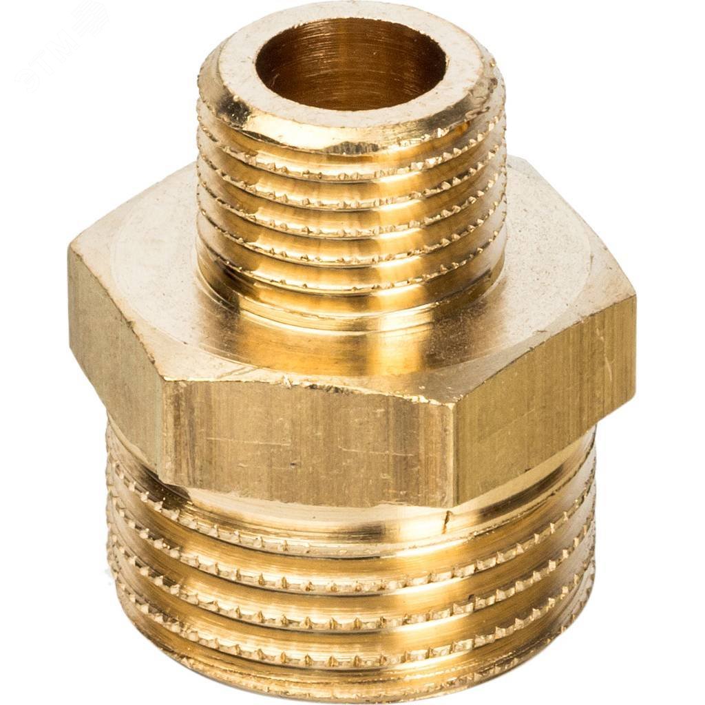 Изображение товара Ниппель НН 1/2'x1/4' латунный для трубопроводов