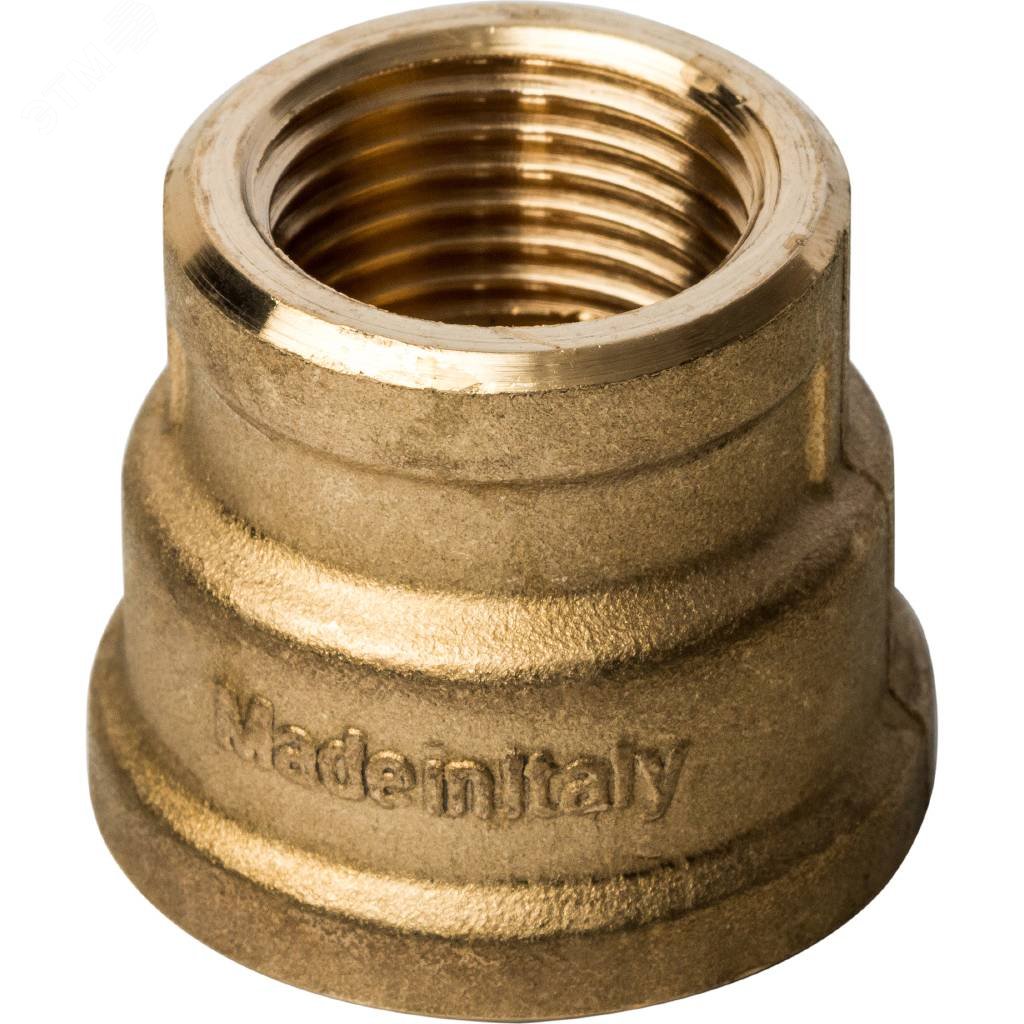Изображение товара Муфта ВВ переходная 3/4x1/2 из латуни для металлопластиковых труб STOUT