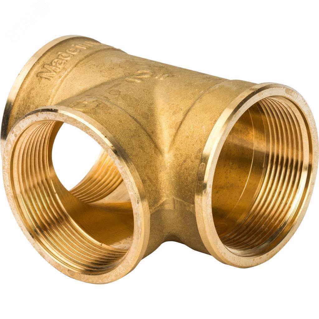 Изображение товара Тройник ВВ 2' латунный для систем водоснабжения и отопления