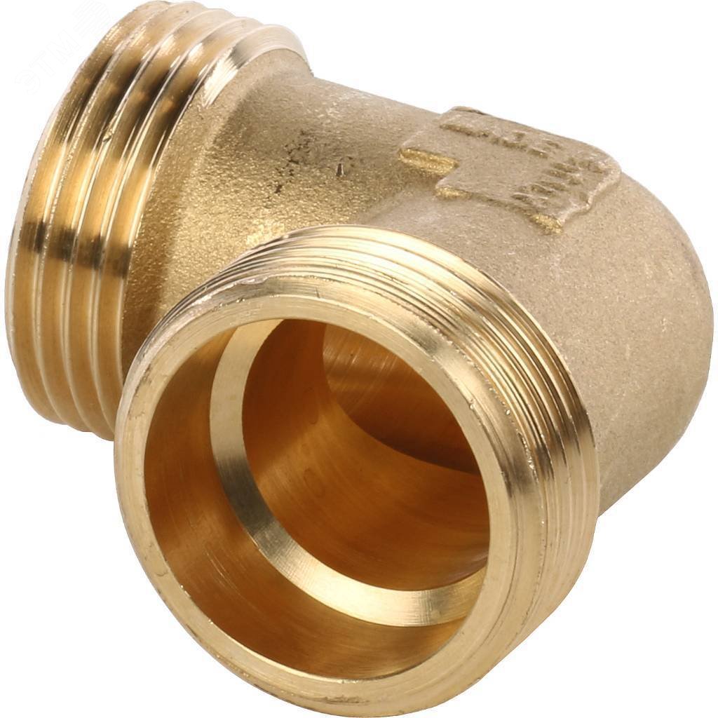 Изображение товара Угольник НН 1 90 градусов латунь резьбовое соединение диаметр 25.4 мм STOUT