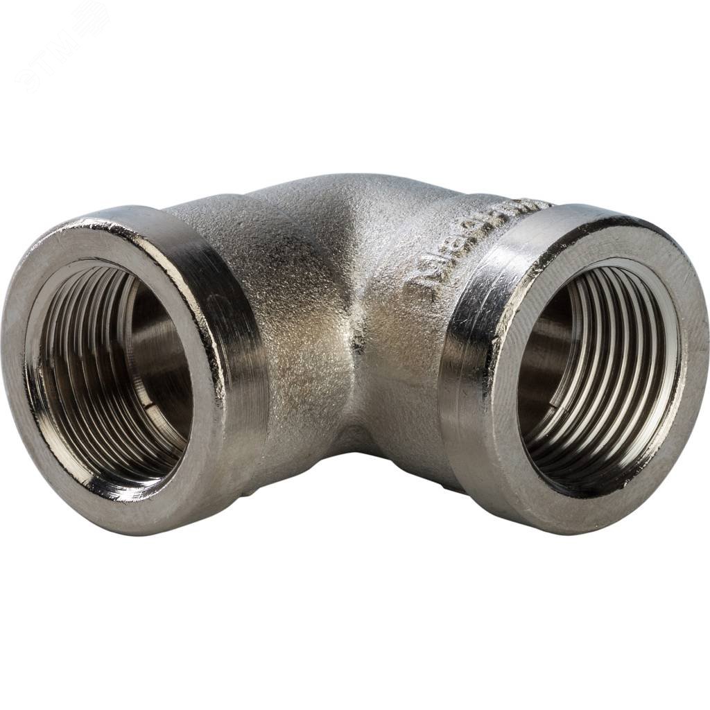 Изображение товара Угольник ВВ никелированный 3/8 из латуни для водоснабжения и отопления