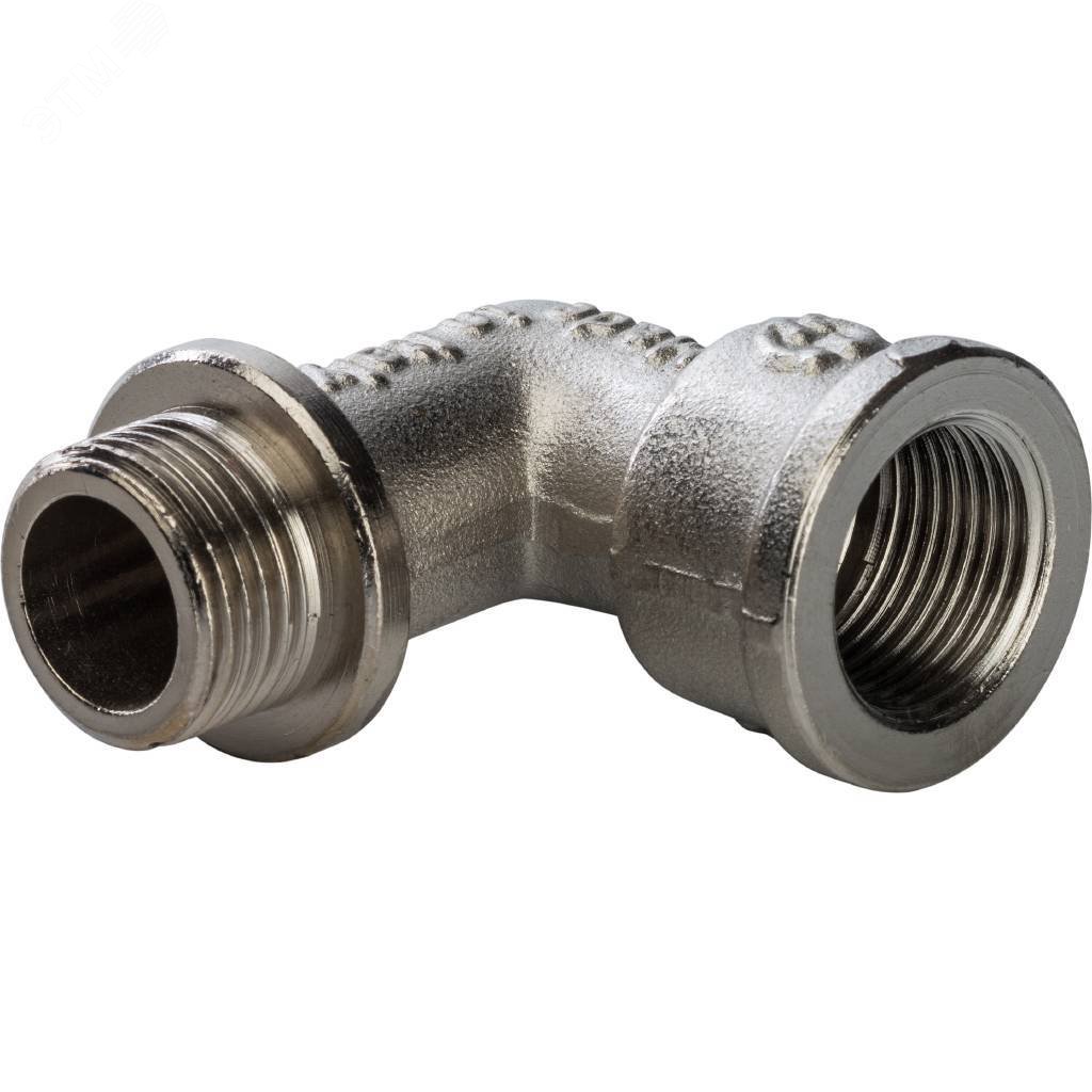 Изображение товара Угольник НВ 3/8' с упором, никелированный (шт)