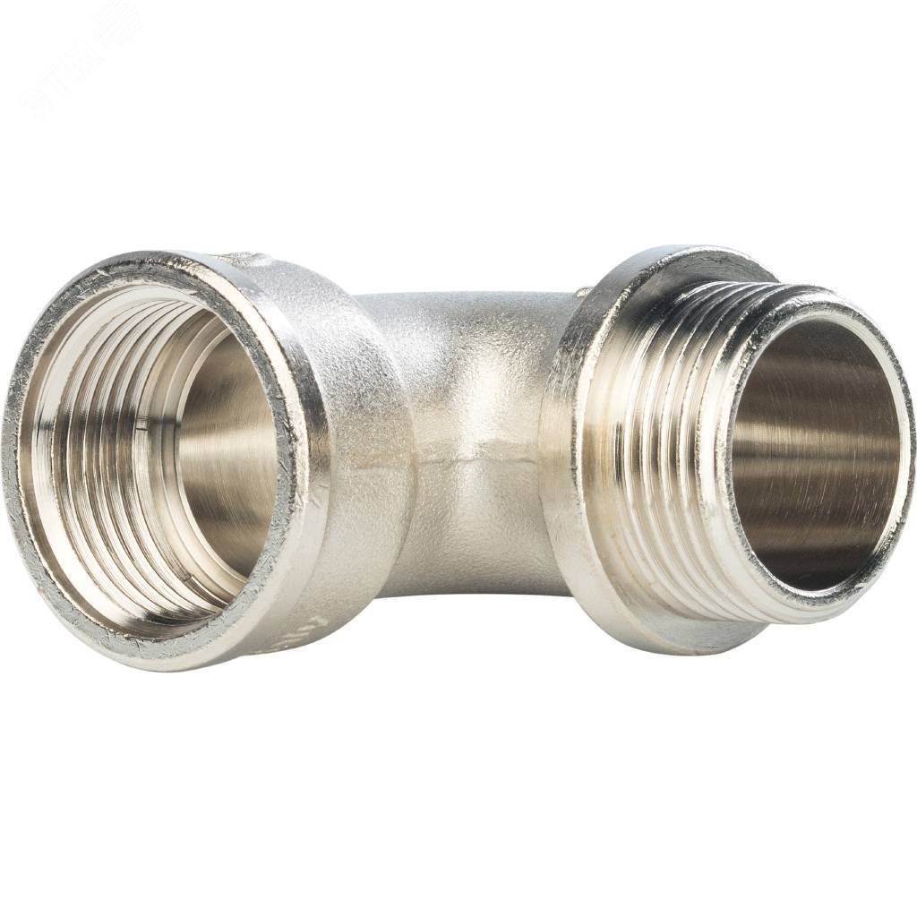 Изображение товара Угольник НВ 1' с упором никелированный STOUT