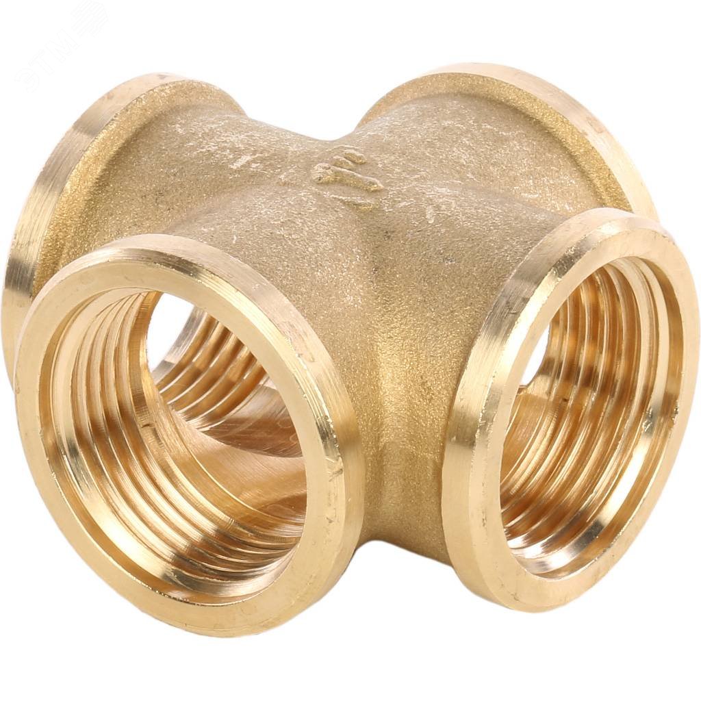 Изображение товара Крестовина ВВ 1' латунная для систем водоснабжения и отопления от STOUT 25.4 мм