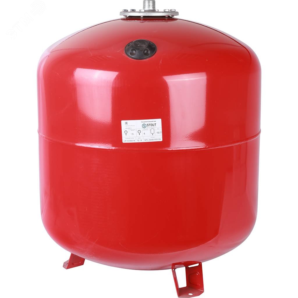 Бак расширительный на отопление 150 л. (цвет красный) STH-0006-000150 STOUT - превью 2