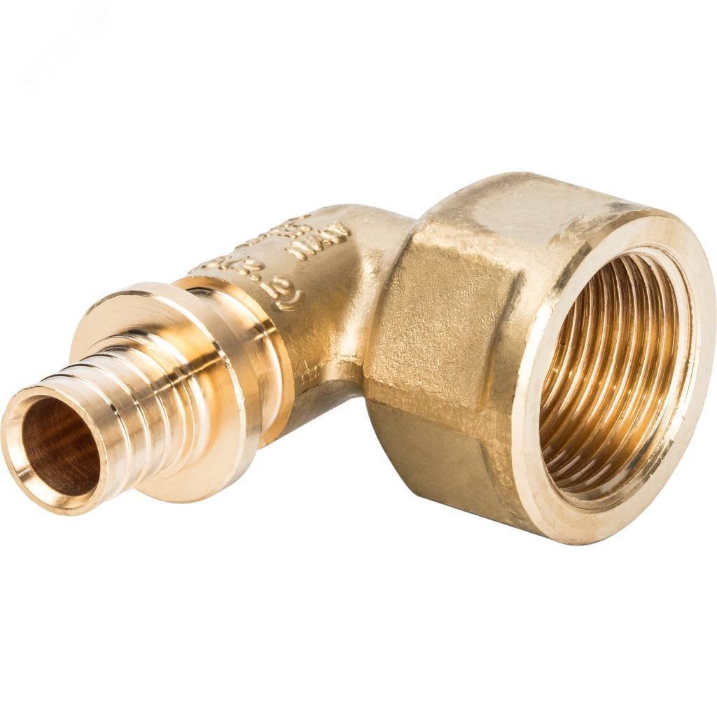 Изображение товара Угольник 16х3/4 ВР переходной латунь фитинг для воды и отопления