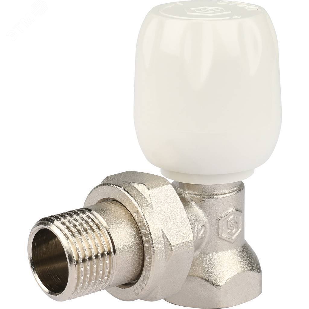 Клапан ручной терморегулирующий с неподъемным шпинделем, угловой 1/2 SVRs 1152 000015 STOUT - превью