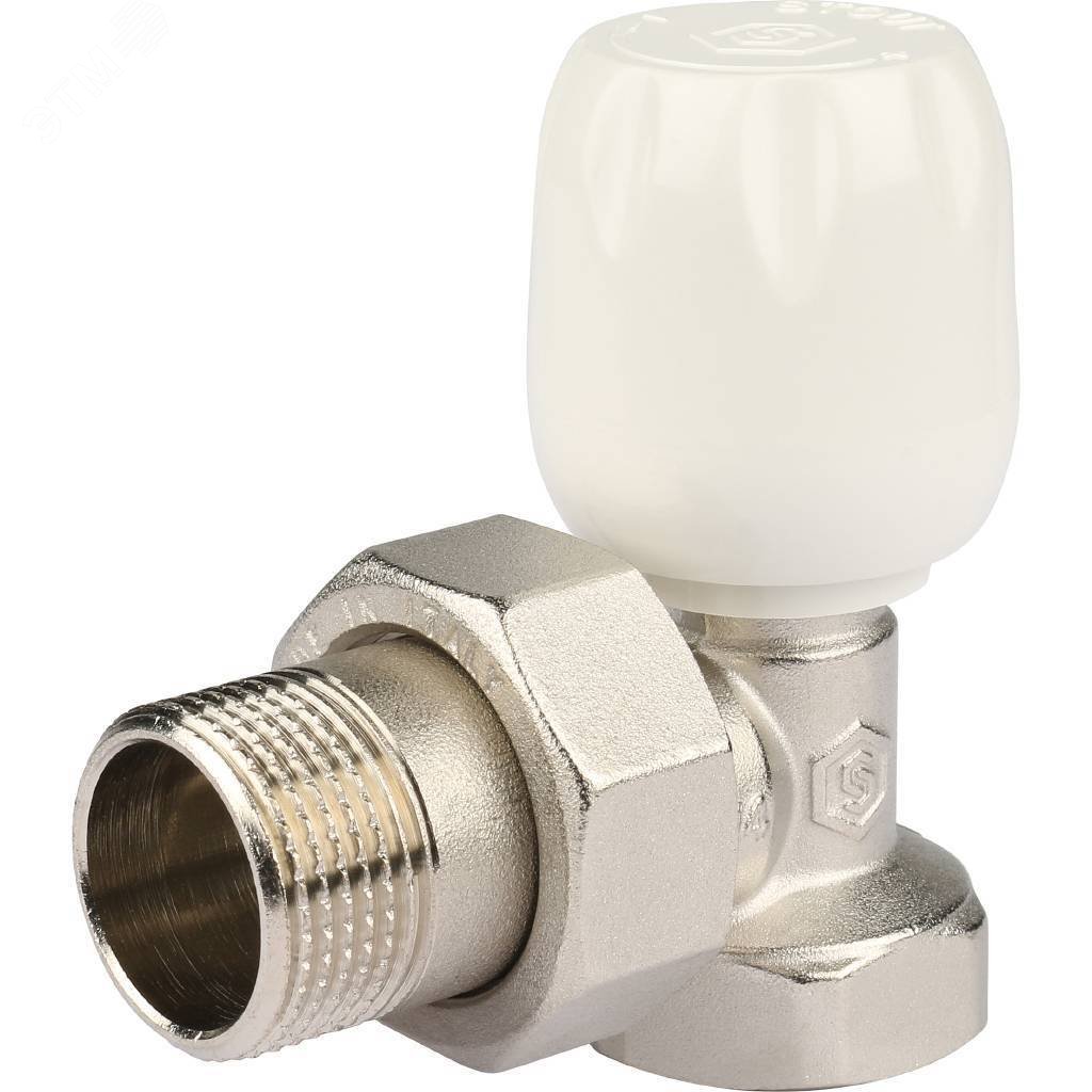 Клапан ручной терморегулирующий с неподъемным шпинделем, угловой 3/4 SVRs 1152 000020 STOUT - превью