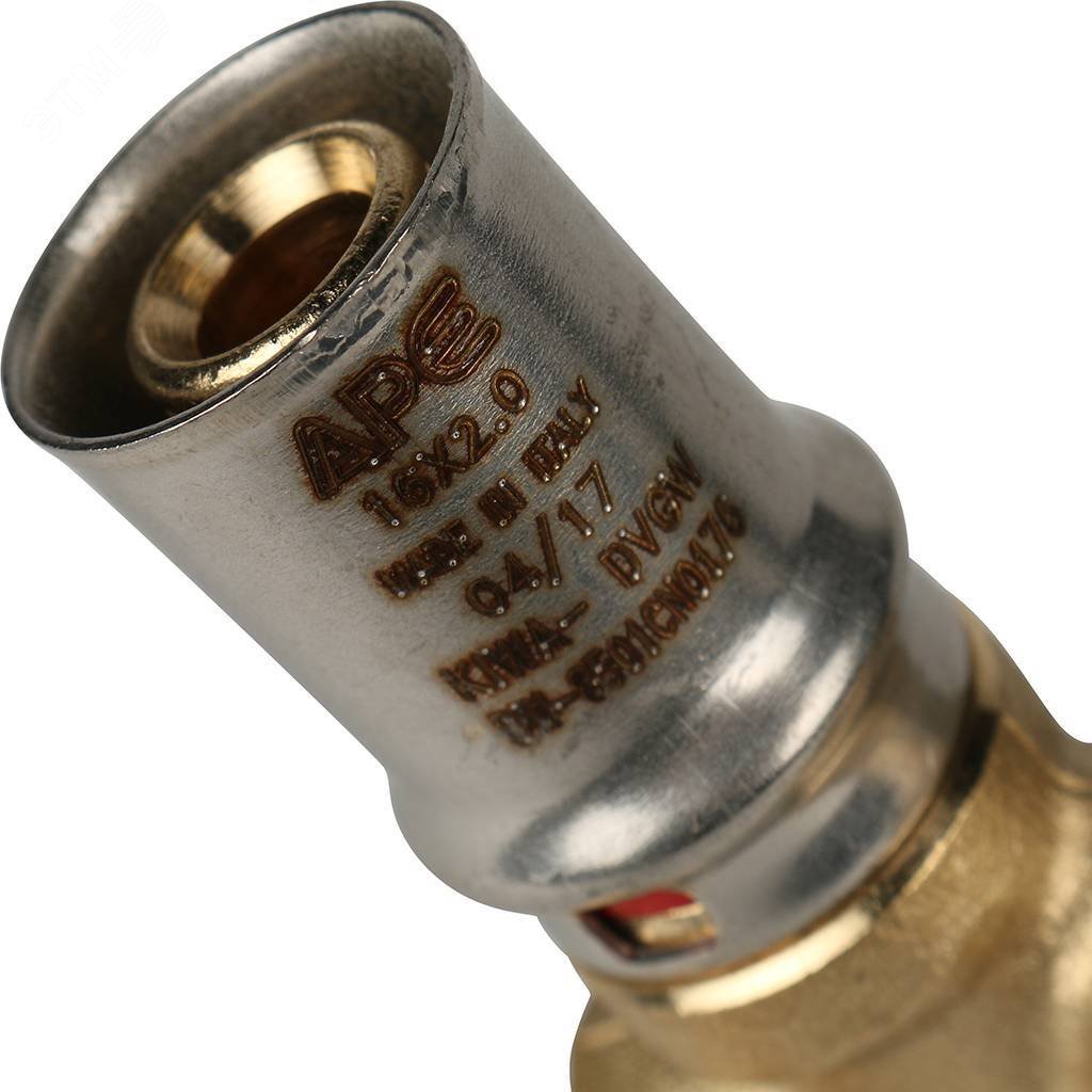 Угольник ВР 1/2'х16 короткий, настенный, для металлопластиковых труб прессовой SFP-0018-001216 STOUT - превью 6