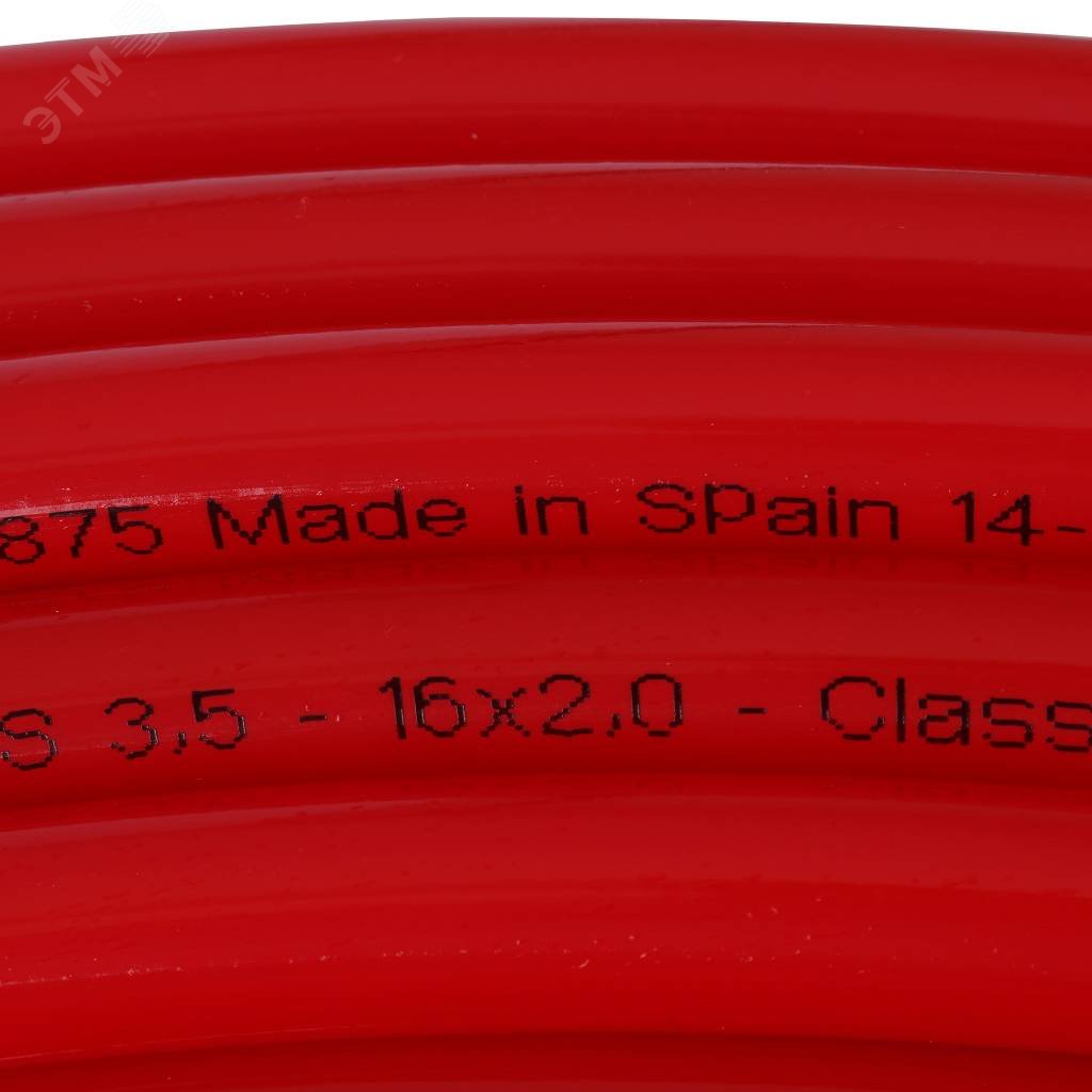 Труба из сшитого полиэтилена PEX-a EVOH 16х2,0 бухта 100м, красная SPX-0002-101620 STOUT - превью 2