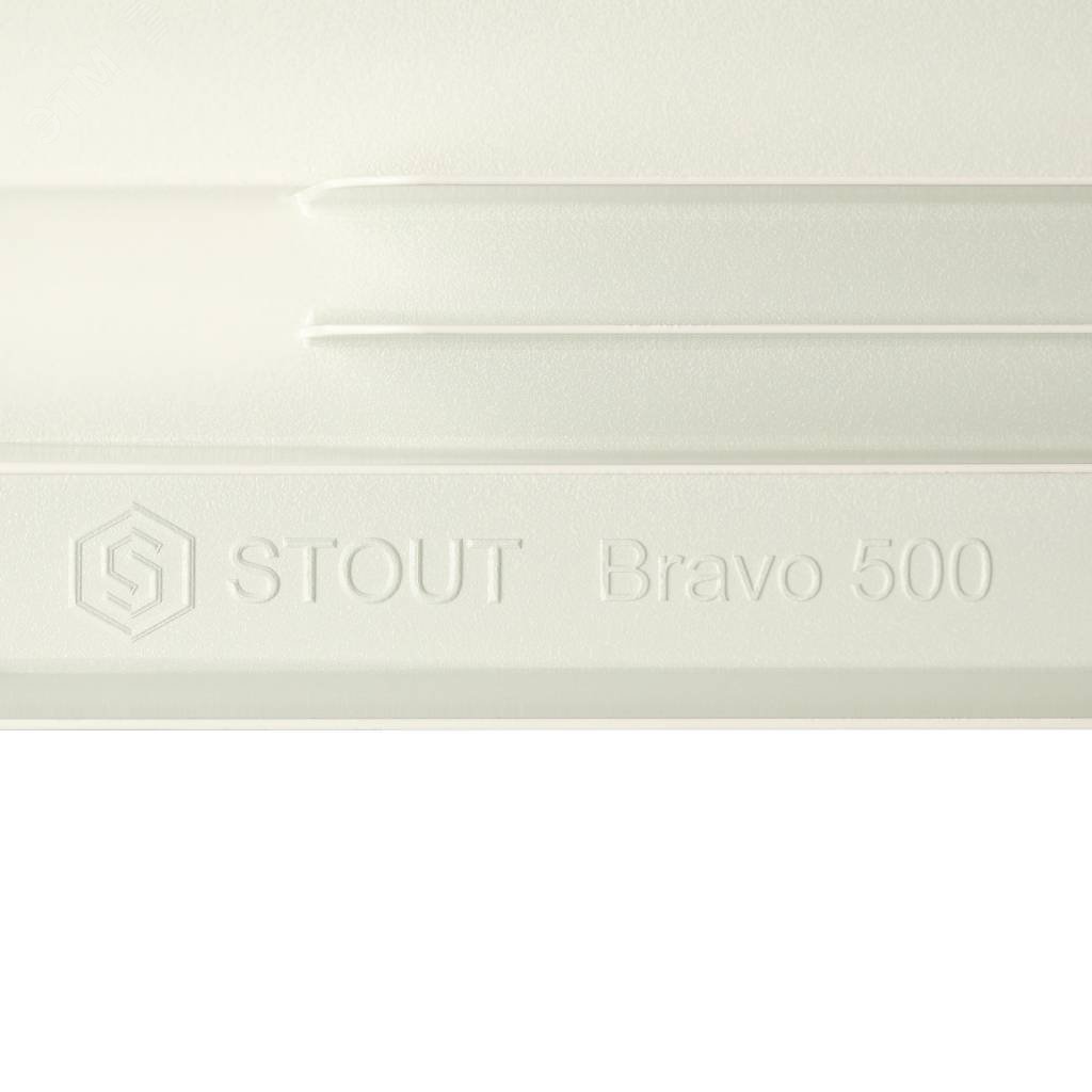 Радиатор алюминиевый секционный 500/80/14 боковое подключение SRA-0110-050014 STOUT - превью 9