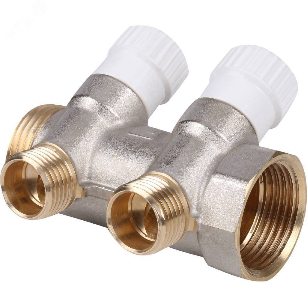 Изображение товара Коллектор распределительный 1', 2 отвода 1/2' (шт)