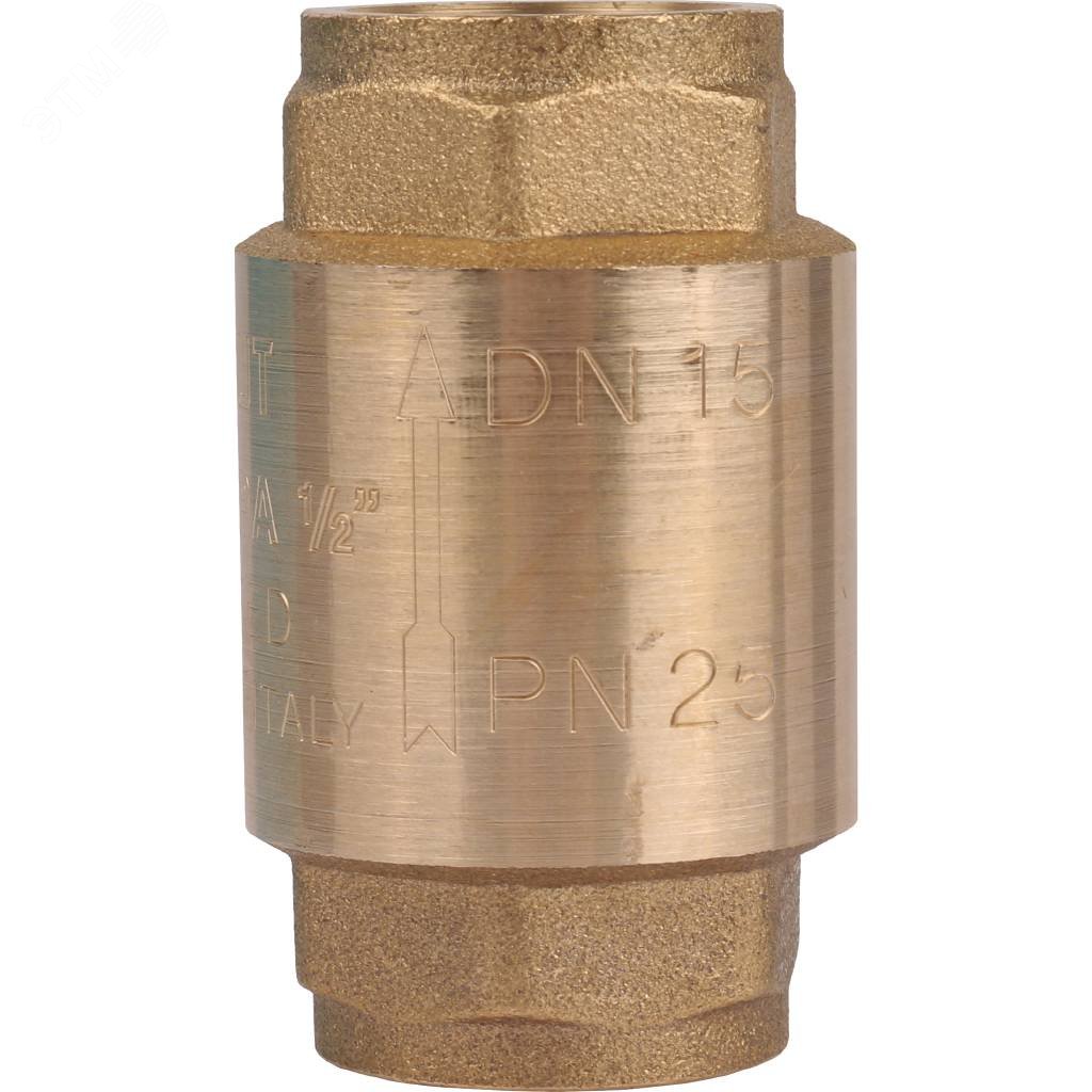 Клапан обратный пружинный муфтовый 1/2' с металлическим седлом SVC-0011-000015 STOUT - превью 2