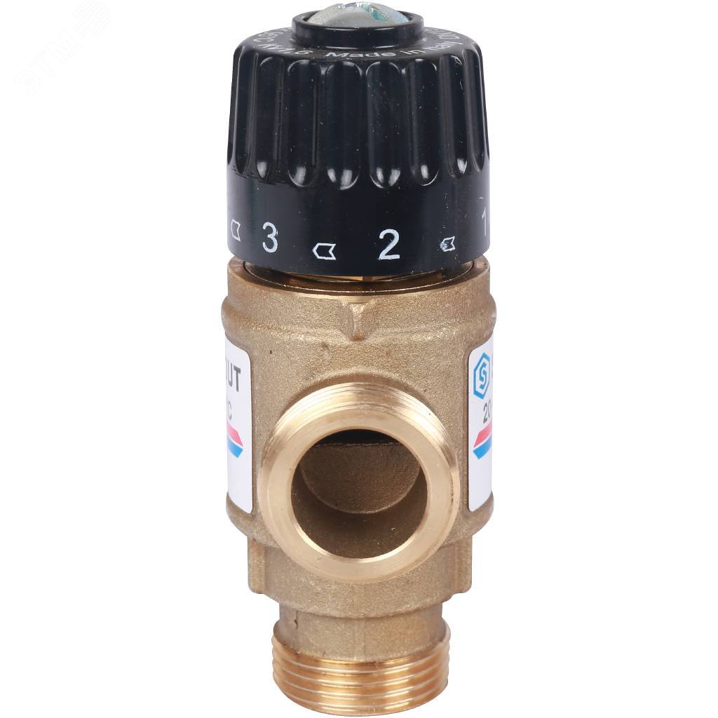 Клапан термостатический смесительный для систем отопления и ГВС 3/4' НР 20-43гр Kvs=1,6 SVM-0120-164320 STOUT - превью 4