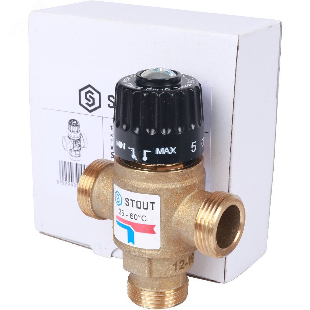 Клапан термостатический смесительный для систем отопления и ГВС 3/4' резьба SVM-0120-166020 STOUT - превью 8