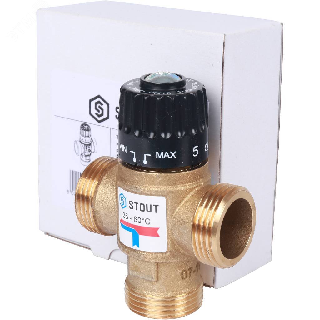 Клапан термостатический смесительный для сиcтем отопления и ГВС 1' резьба SVM-0120-256025 STOUT - превью 8