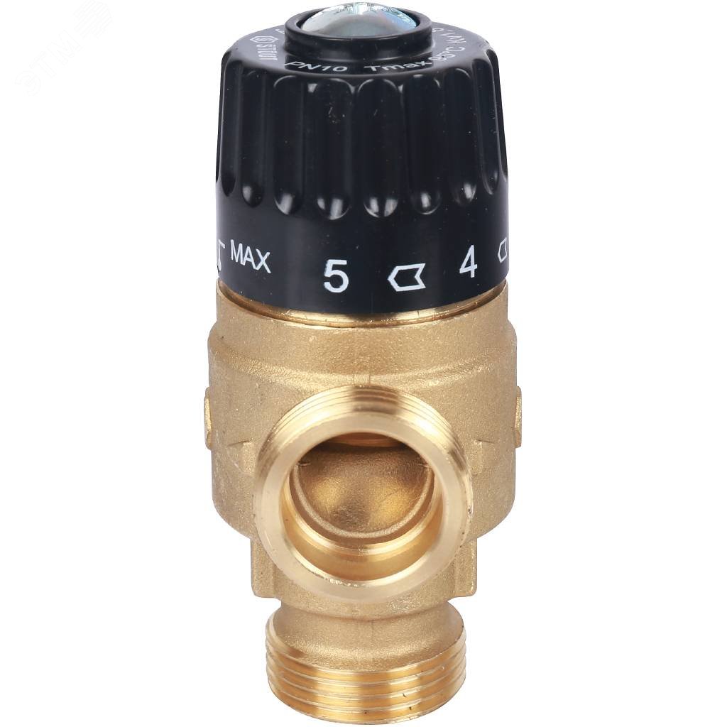 Клапан термостатический смесительный для систем отопления и ГВС 3/4' НР 30-65гр Kvs=1,8 SVM-0125-186520 STOUT - превью 4