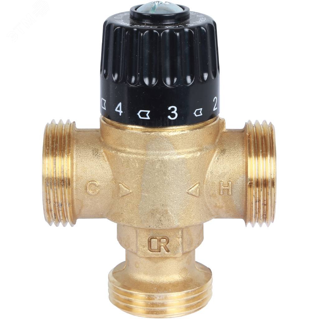 Клапан термостатический смесительный для систем отопления и ГВС 1' НР 30-65гр Kvs=1,8 SVM-0125-186525 STOUT - превью 4
