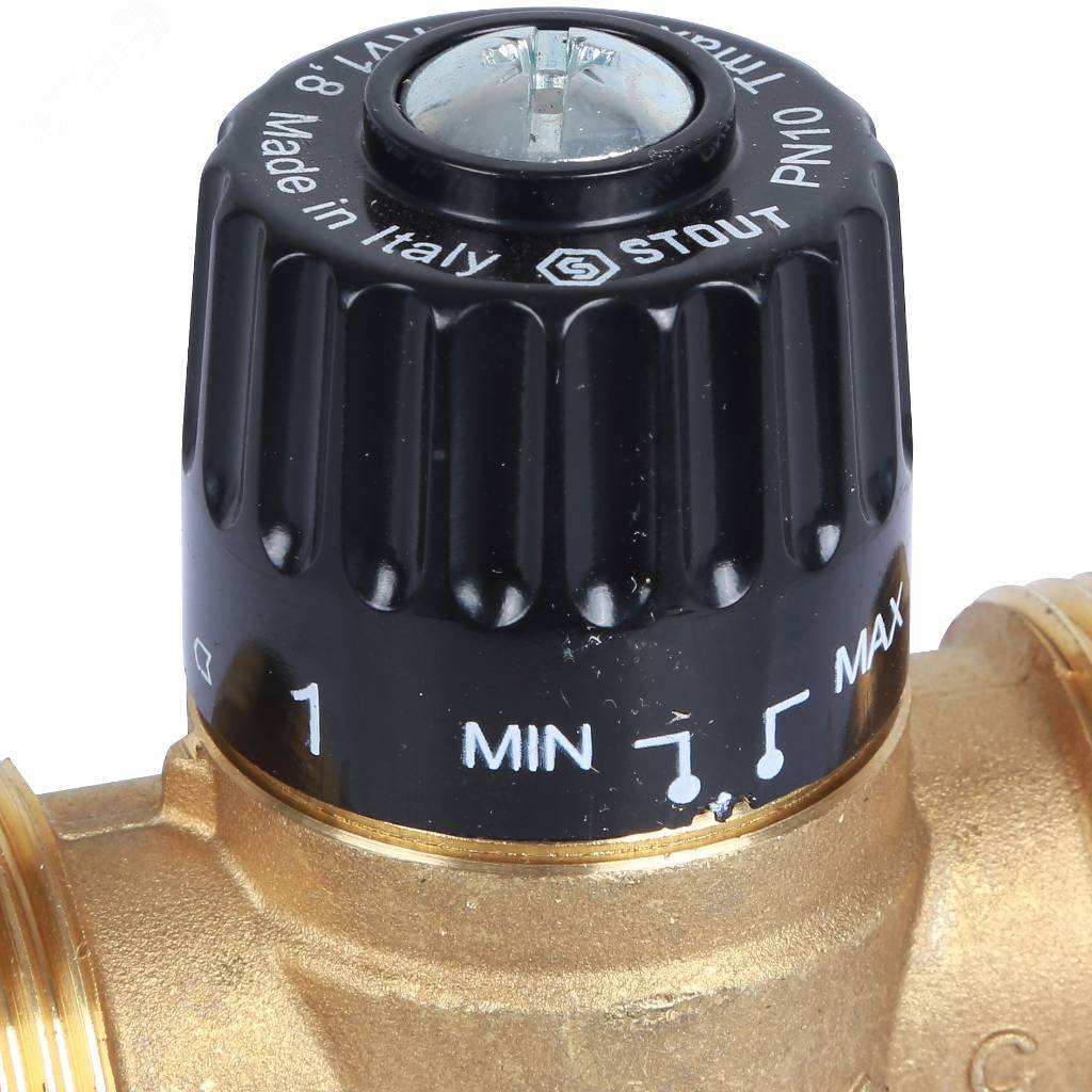Клапан термостатический смесительный для систем отопления и ГВС 1' НР 30-65гр Kvs=1,8 SVM-0125-186525 STOUT - превью 12