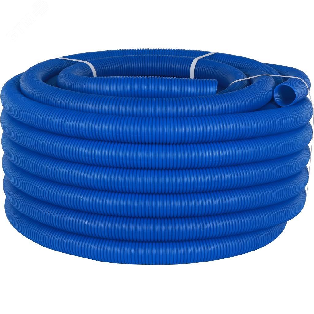 Труба гофрированная ПНД, цвет синий, наружным диаметром 40 мм для труб диаметром 32 мм SPG-0001 SPG-0001-504032 STOUT - превью