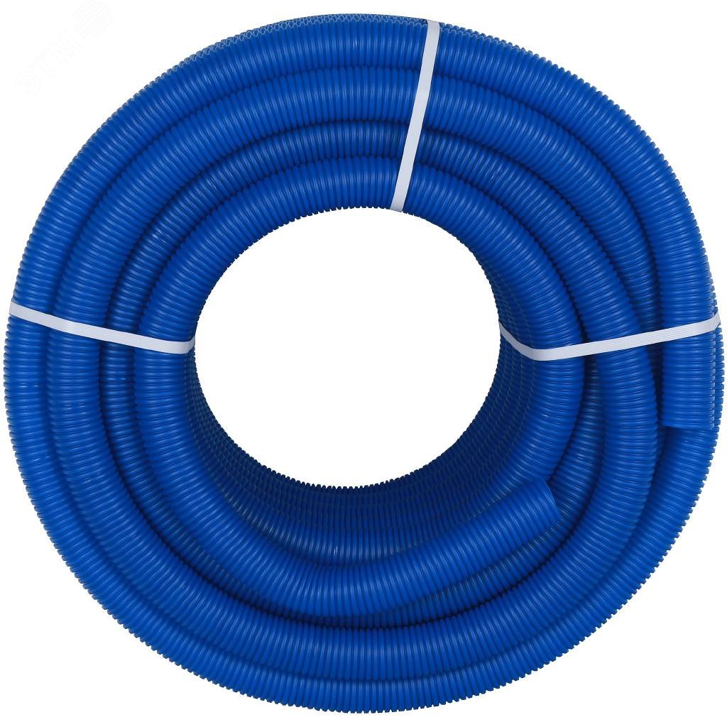 Труба гофрированная ПНД, цвет синий, наружным диаметром 40 мм для труб диаметром 32 мм SPG-0001 SPG-0001-504032 STOUT - превью 2