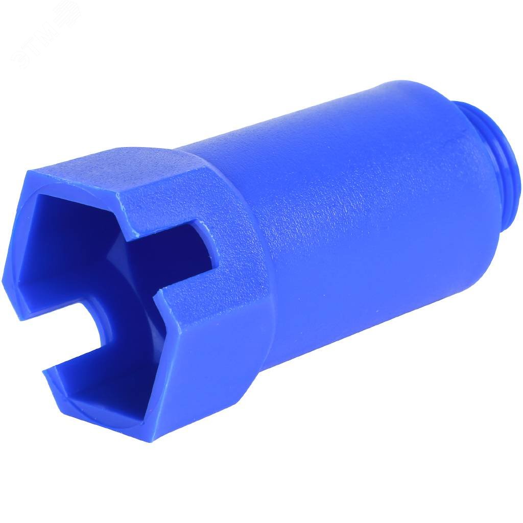 Пробка напорная Н 1/2' удлиненная пластиковая     синяя SFA-0035-100012 STOUT - превью 2