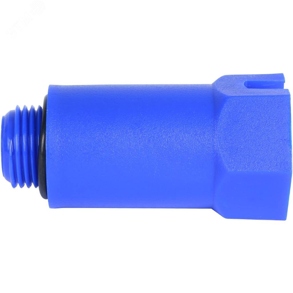 Пробка напорная Н 1/2' удлиненная пластиковая     синяя SFA-0035-100012 STOUT - превью 4