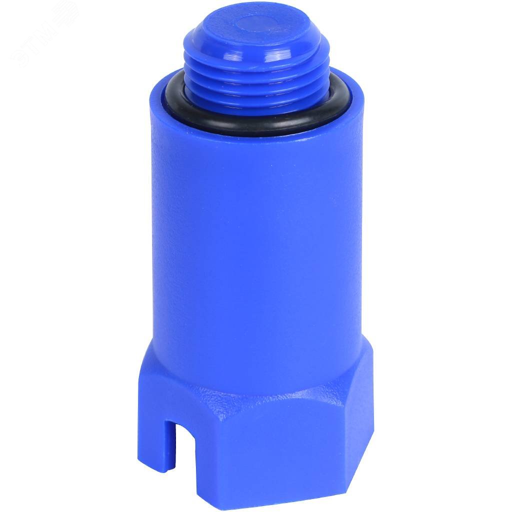 Пробка напорная Н 1/2' удлиненная пластиковая     синяя SFA-0035-100012 STOUT - превью 6