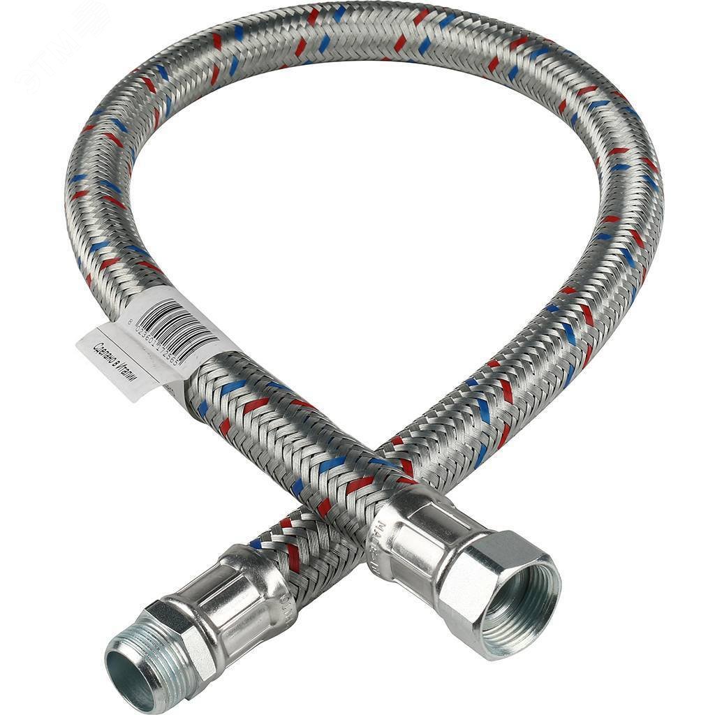 Изображение товара Гибкая подводка для воды 3/4' ВН длина 150 см STOUT