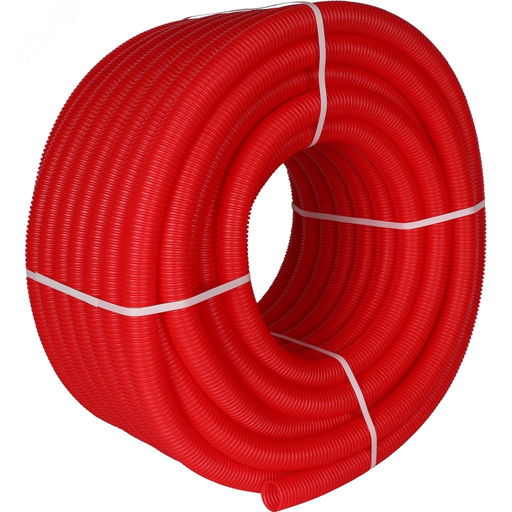 Труба гофрированная ПНД, цвет красный, наружным диаметром 35 мм для труб диаметром 25 мм SPG-0002-503525 STOUT - превью 4