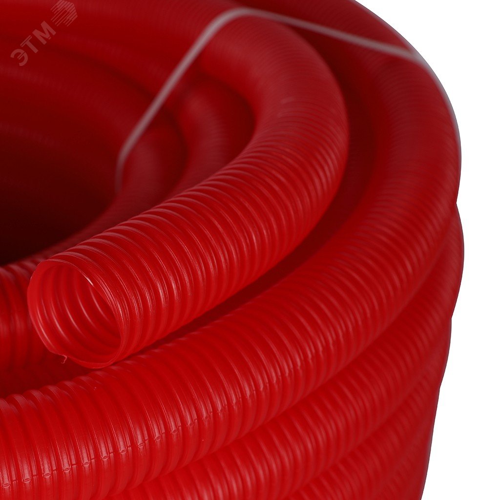 Труба гофрированная ПНД, цвет красный, наружным диаметром 35 мм для труб диаметром 25 мм SPG-0002-503525 STOUT - превью 7