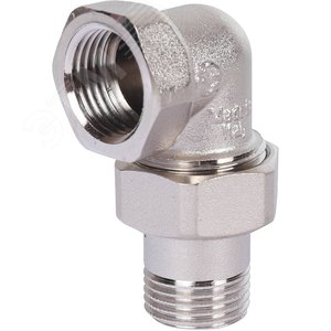 Сгон разъемный ВН 1/2' угловой (американка), никелированный - фото 1