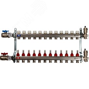 Изображение товара Коллектор из нержавеющей стали в сборе с расходомерами 12 вых. (шт)