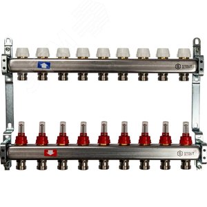 Изображение товара Коллектор из нержавеющей стали с расходомерами 9 вых. (шт)