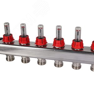 Коллектор из нержавеющей стали с расходомерами 13 вых. - фото 7