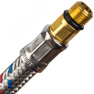 Подводка гибкая для смесителя М10x18 - 1/2' ВР длина 40 см - фото 2