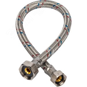 Подводка гибкая для воды ВР 1/2' х ВР 3/8'  длина 40 см - фото 1