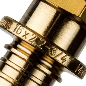 Переходник 16х3/4'НР с наружной резьбой, аксиальный, латунь - фото 6