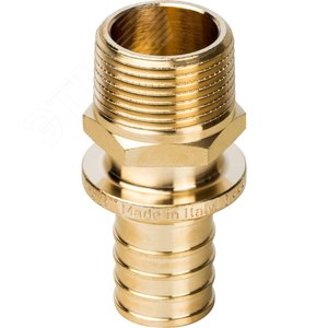 Переходник 25х3/4'НР с наружной резьбой, аксиальный, латунь - фото 1