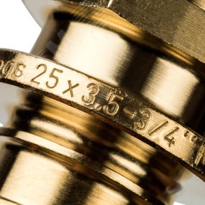 Переходник 25х3/4'НР с наружной резьбой, аксиальный, латунь - фото 7