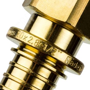 Переходник 20х1/2'ВР с внутренней резьбой, аксиальный, латунь - фото 5