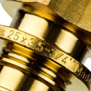 Переходник 25х3/4'ВР с внутренней резьбой, аксиальный, латунь - фото 7