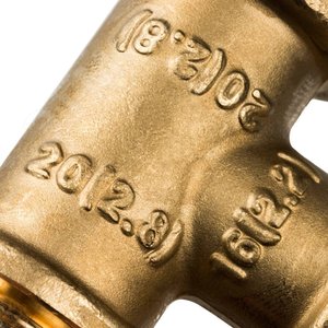 Тройник 20х16х20 переходной, аксиальный, для труб из сшитого полиэтилена - фото 6